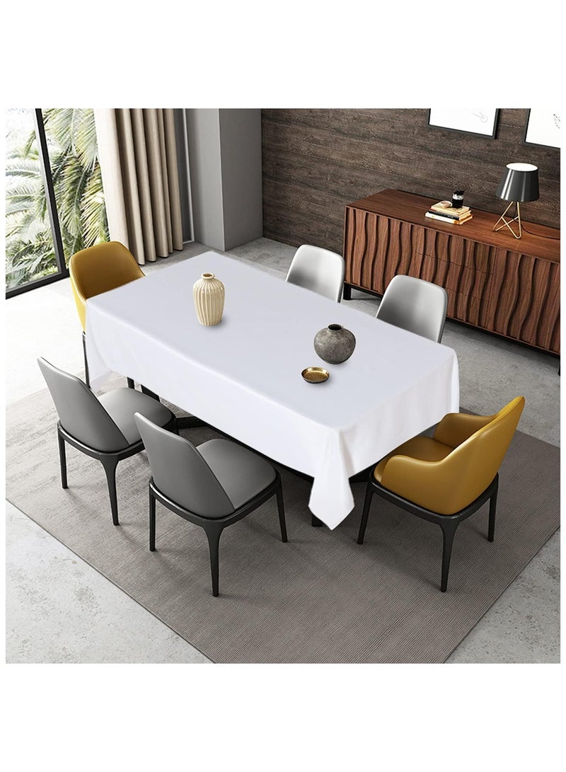 100% Cotton Rectangular Tablecloth - Table Covers for Catering Events, Dinner Parties, Weddings, Buffet Table or Home Dining, Washable Table Cloth (140x200 cm) - Image 1