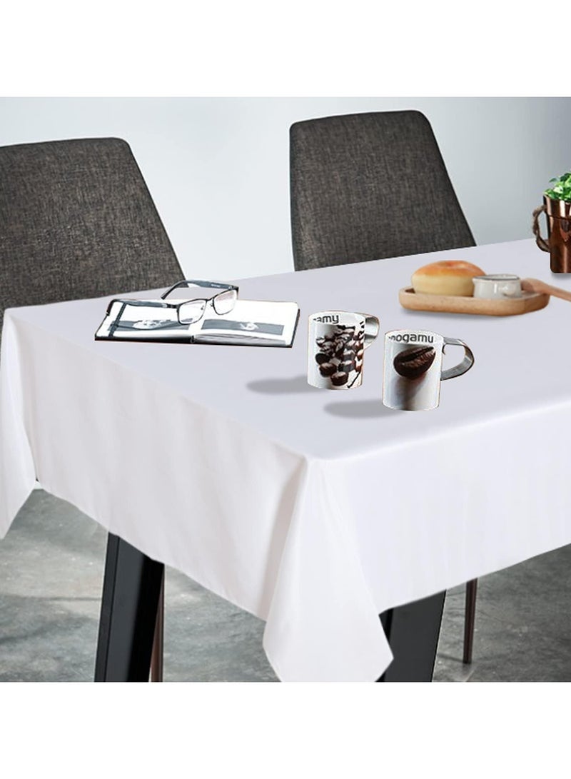 100% Cotton Rectangular Tablecloth - Table Covers for Catering Events, Dinner Parties, Weddings, Buffet Table or Home Dining, Washable Table Cloth (140x200 cm) - Image 3