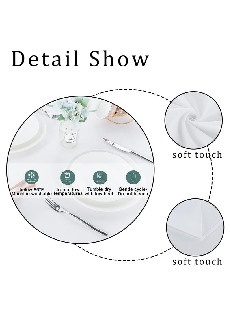 100% Cotton Rectangular Tablecloth - Table Covers for Catering Events, Dinner Parties, Weddings, Buffet Table or Home Dining, Washable Table Cloth (140x200 cm) - Image 5