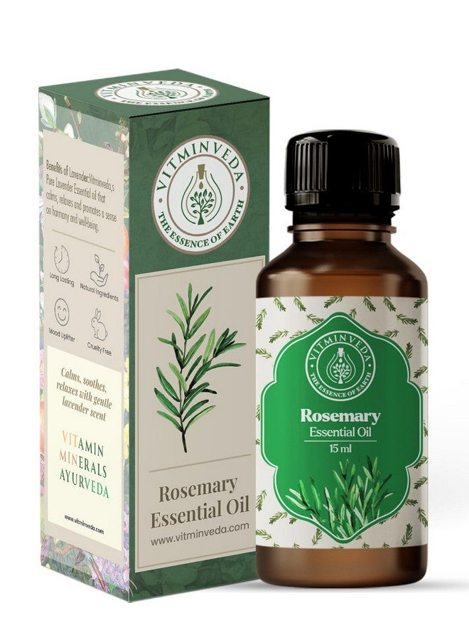 VITMINVEDA Pure Rosemary Real Essential Oil Premium - 15ml | For Hair Growth | Skin Glow | Unveil the Herbaceous Elegance for Holistic Well-being! - Image 1