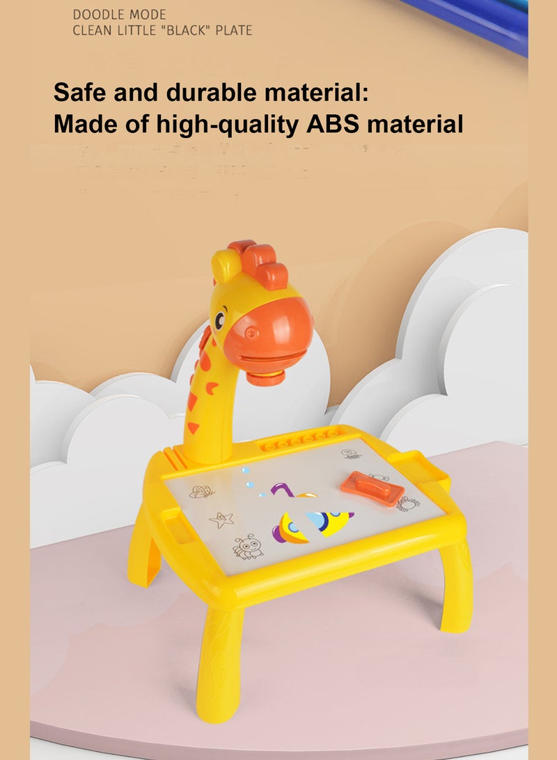 Splendors Enlarged Projector Drawing Table Early Educational Toy For Kids Giraffe-shaped Projector Painting Board Table Rechargeable Battery Easy To Use Early Development Toys For Children Boys Girls - Image 5