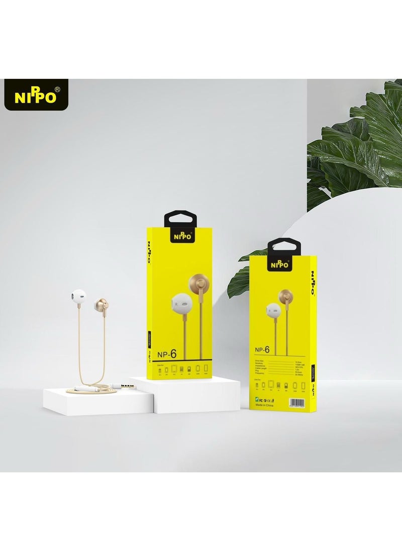 Nippo Nippo Wired Earphone With High-quality NP-6 