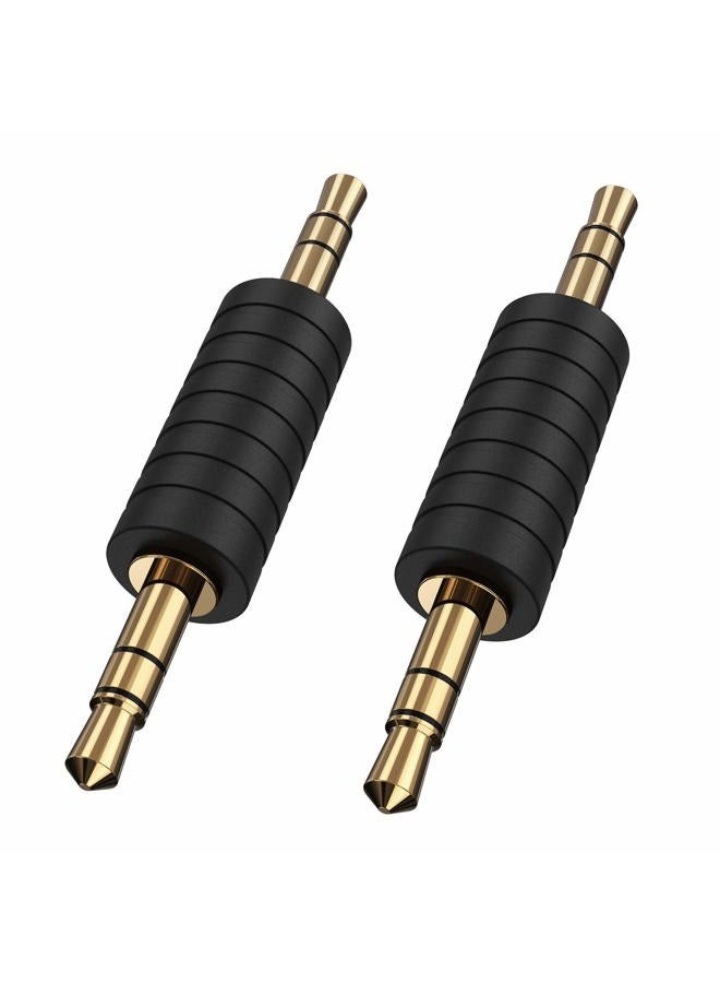 CableCreation 2 Pack 3.5mm 1/8 Stereo Jack to 3.5mm Audio Male to Male Adapter Connectors Gold Plated for Bluetooth Receive - Image 1
