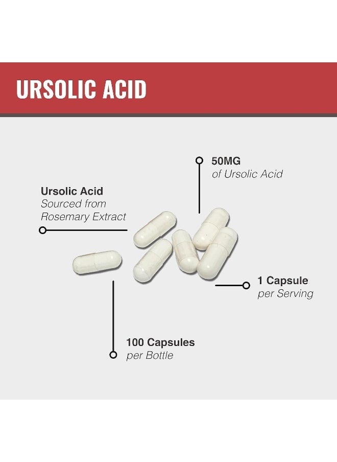 MAAC10 Formulas MAAC10 Ursolic Acid 50mg 100 Capsules  - Image 5