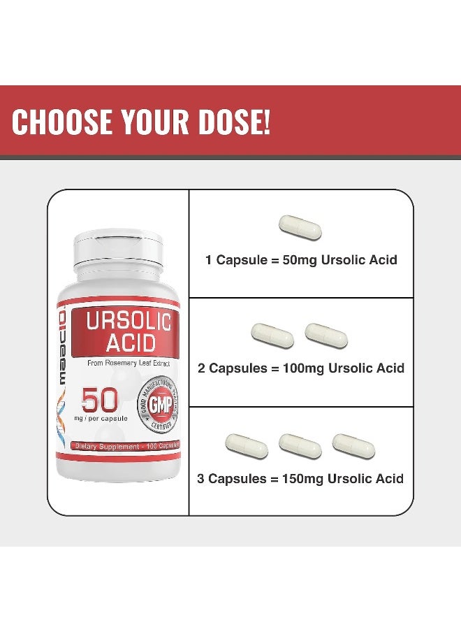MAAC10 Formulas MAAC10 Ursolic Acid 50mg 100 Capsules  - Image 4