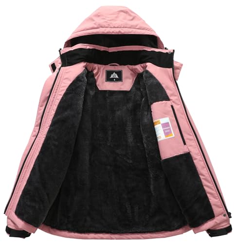 MOERDENG Women's Snow Ski Jacket Warm Winter Coat Waterproof Snowboarding Jacket Mountain Hiking Winter Jacket - Image 4