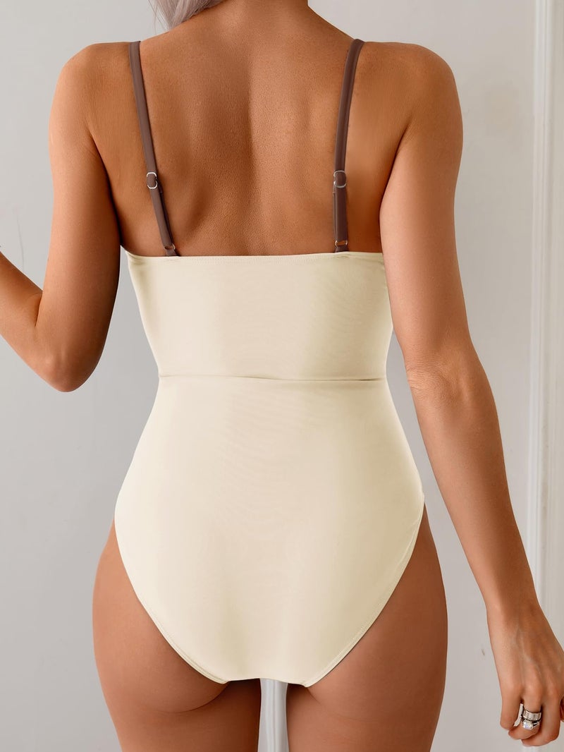 Eomenie Womens Cutout One Piece Swimsuit with Ring Linked Sexy Monokini Bathing Suit for Beach Vacation - Image 4