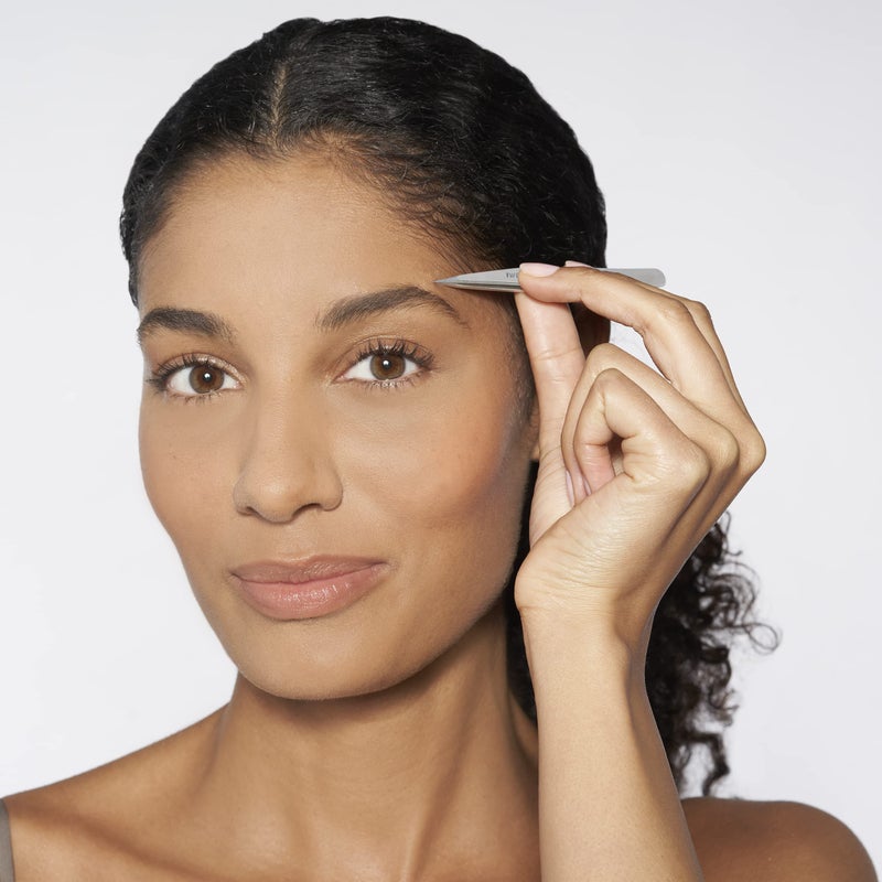 Tweezerman Petite Tweeze Set with Travel Case - Point and Slant Tweezers, Tweezers for Travel (Black Case) - Image 2