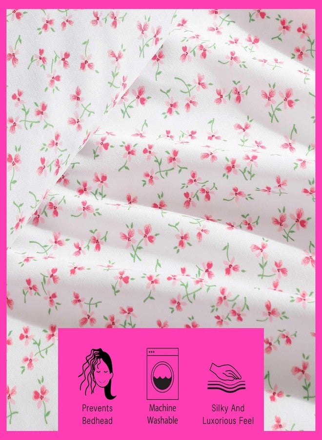 Betsey Johnson - Queen Bed Sheets, Super Soft & Lightweight Bedding with Matching Pillowcases, Fade & Wrinkle Resistant (Ballet Floral Pink, Queen) - Image 5