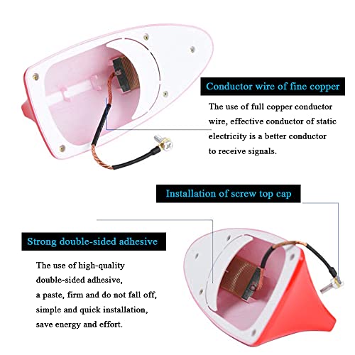 ASUBHA Car Shark Fin Antenna Cover, Stylish Shark Antenna for Car Decorations, Waterproof Antenna Cover Replacement Automotive Exterior Accessories for Signal Stabilization - Image 3