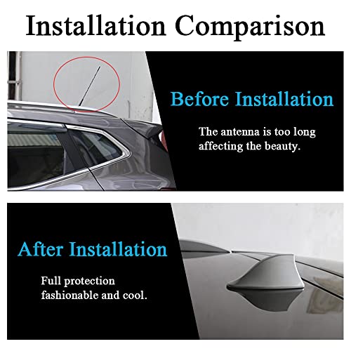 ASUBHA Car Shark Fin Antenna Cover, Stylish Shark Antenna for Car Decorations, Waterproof Antenna Cover Replacement Automotive Exterior Accessories for Signal Stabilization - Image 4