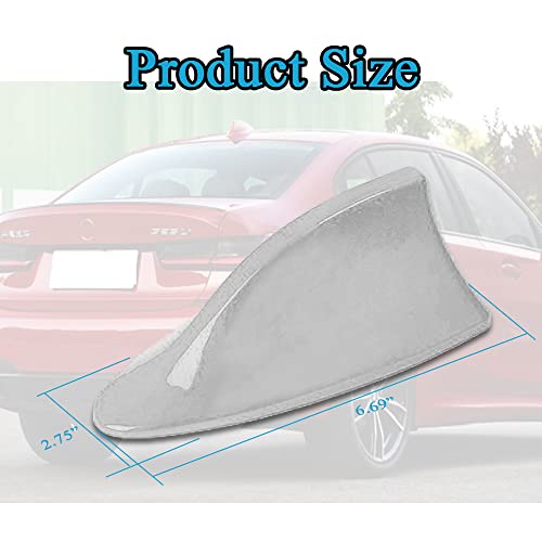 ASUBHA Car Shark Fin Antenna Cover, Stylish Shark Antenna for Car Decorations, Waterproof Antenna Cover Replacement Automotive Exterior Accessories for Signal Stabilization - Image 2