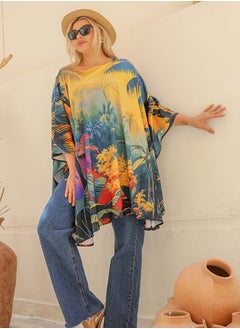 Zmurud Autumn poncho - printed  - Image 3