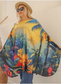 Zmurud Autumn poncho - printed  - Image 2