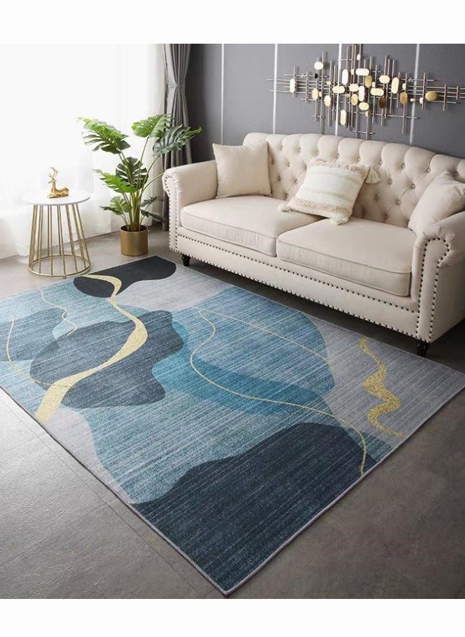 Area Rug, 120 x 160cm Large Mat Carpet Washable Floor Mat Runner Rug Rectangular Soft Touch Carpet Printed Floor Carpet with Non-Slip Backing for Living Room, Entryway, Dining Room, Indoor, Kids Playroom