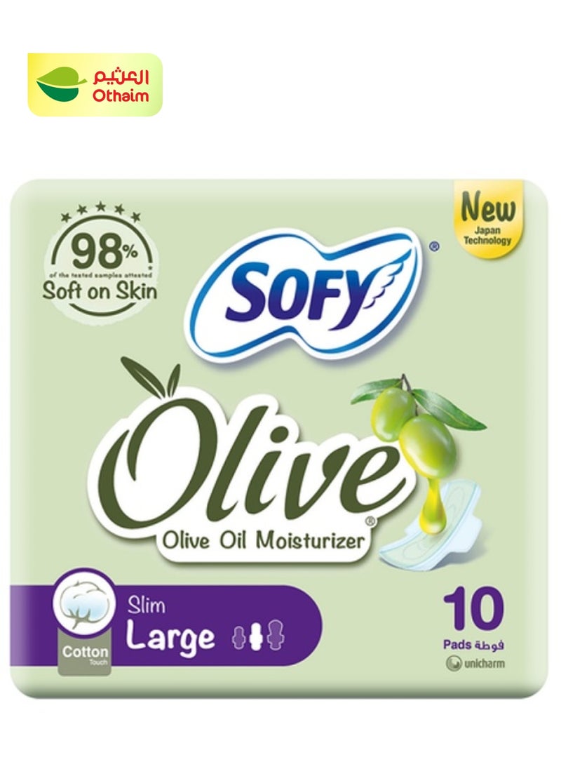 Sofy Sofy Olive Oil Pads , Large Size, 10 Pieces 