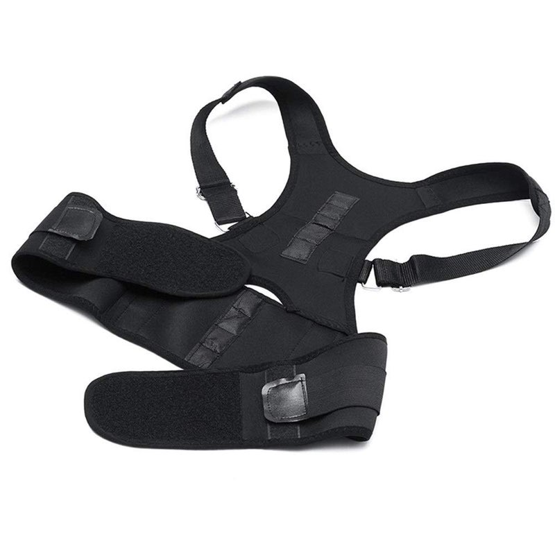 Spaceshoop Sport Protective Adjustable Magnetic Posture Corrector Men Women Corset Back Brace Back Belt Lumbar Support Straight Corrector Unisex Shaper S-XL Protective Gear Set (Color : Black, Size : M) - Image 5