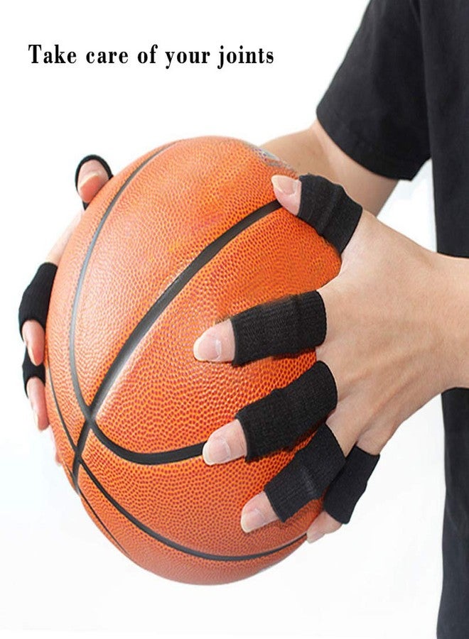 Pimoys 20 PCS Finger Sleeves Protectors, Sport Finger Sleeves Finger Splints Thumb Finger Brace Support Elastic Thumb Sleeves for Relieving Pain Arthritis Trigger Finger(Blue Black) - Image 5