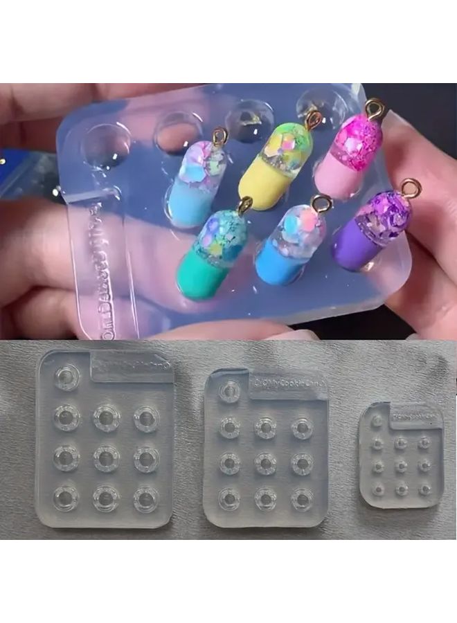 Large Silicone Resin Molds For DIY Capsule Pendant Jewelry Beading And Crafts - Image 1