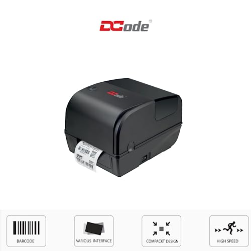 DCode Direct Thermal Printer (DC431Pro - 101mm, 3 inch) USB Interface Thermal Transfer Printing 203dpi 1D, 2D Barcode, Black - Image 3