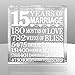 Kate Posh KATE POSH - Fifteen (15) Years of Marriage - Our 15th Anniversary Keepsake & Paperweight  - Image 2
