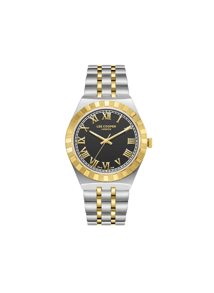 Lee Cooper Men's Analog Display Watch With Silver/Gold Metal Strap - LC08060.240