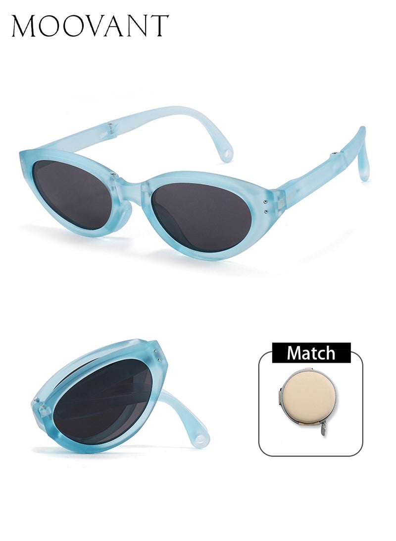 Moovant نظارات شمسية للأطفال بإطار TR نظارات عين القطة للأطفال نظارات شمسية قابلة للطي لحماية من أشعة الشمس في الهواء الطلق نظارات TAC مستقطبة - Image 2