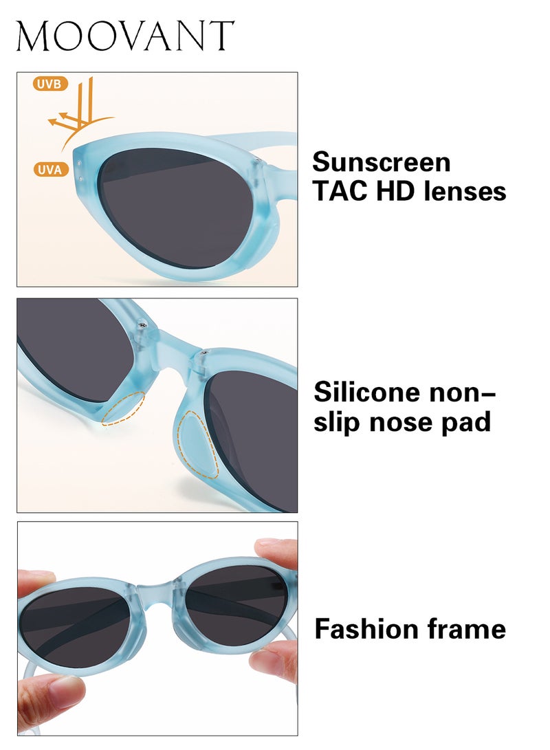 Moovant نظارات شمسية للأطفال بإطار TR نظارات عين القطة للأطفال نظارات شمسية قابلة للطي لحماية من أشعة الشمس في الهواء الطلق نظارات TAC مستقطبة - Image 4