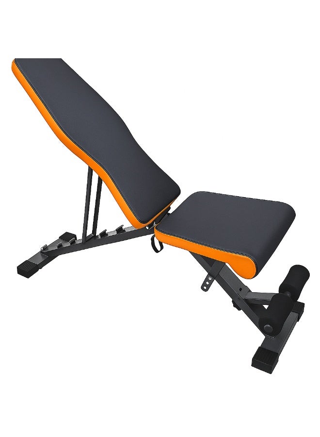 H PRO HM Sports HM7775 Adjustable Gym Bench |Foldable Incline Decline Exercise Bench | Home Gym Strength and Core Training Equipment - Image 1