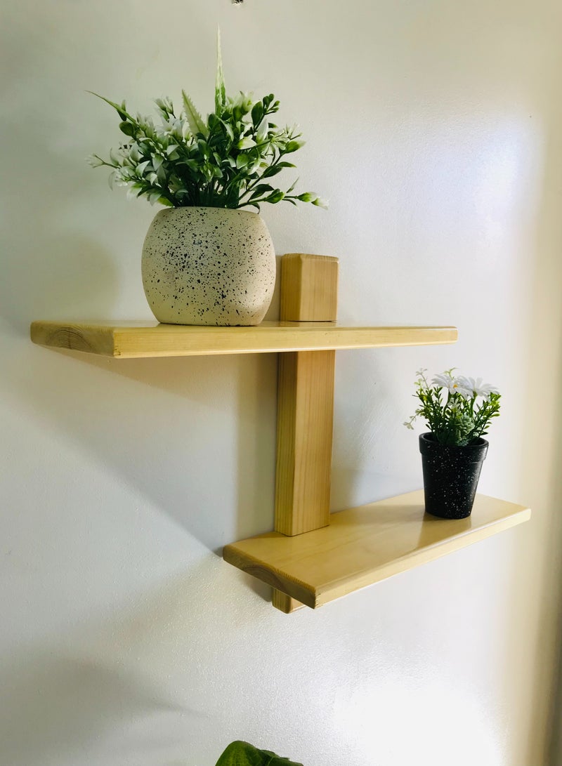 Decorative shelves made of high-quality natural musky wood, insulated with more than one layer of service and transparent paint to preserve the quality, beauty and color of the natural wood.  - Image 1