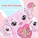 PrinBarBee Axolotl Diary for Girls with lock and keys Kids Journal School Travel Notebook Gift Set for Writing and DrawingMulticolored Pen Stickers Birthday Gift for Girls ages 68 - Image 2