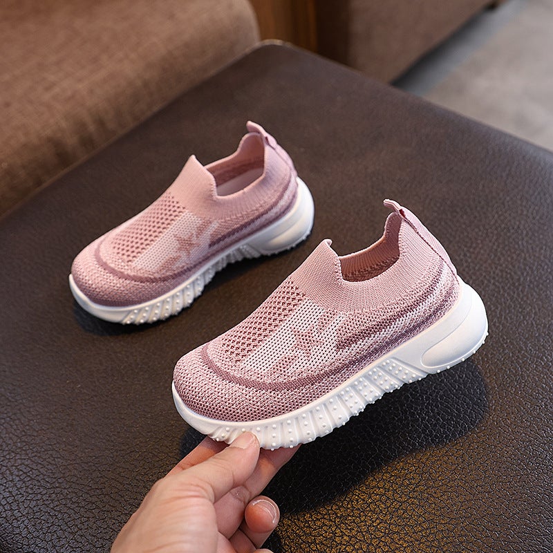 Mesh Sneakers Lightweight Flexible Sole Walking Shoes For Kids Indoor And Outdoor Activities - Image 1