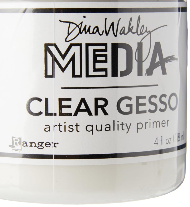 Ranger MDM46424 Dina Wakley Media Gesso 4oz Jar-Clear, Clear - Image 2