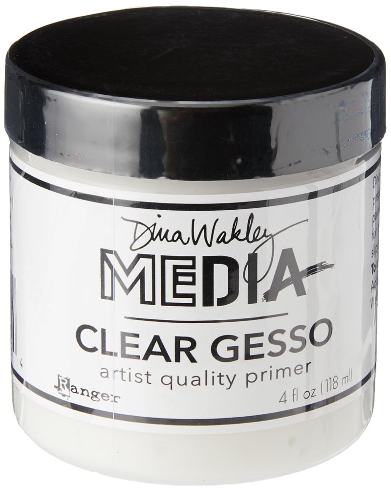 Ranger MDM46424 Dina Wakley Media Gesso 4oz Jar-Clear, Clear - Image 1