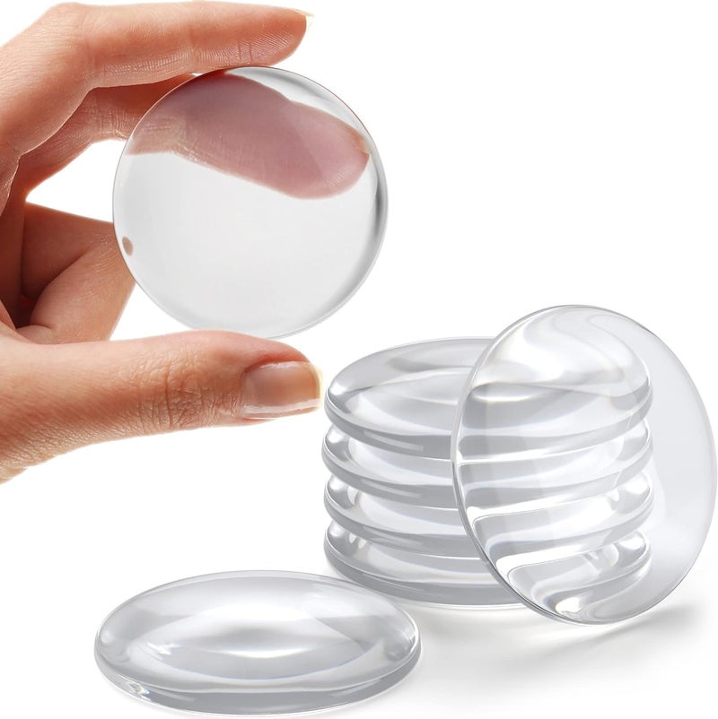 swenrix Wall Door Handle Stopper 2 Set Clear Rubber Door Knob Round Wall Shield Cushion Quiet Wall Protector for Door Handle Guard Door Bumper Wall Protector Silencer Self Adhesiv Set of 18 - Image 1