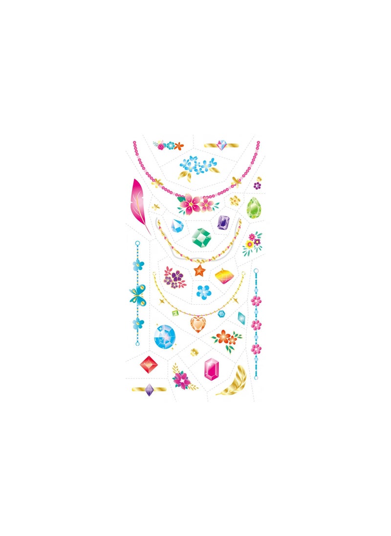 Avenir Avenir Tattoo Sticker - Jewelry | 50pc Set of Temporary Tattoos - High-Quality Water-Based Ink - Safe and Easy to Apply and Remove - Lasts 3-5 Days for Kids 3+  - Image 3