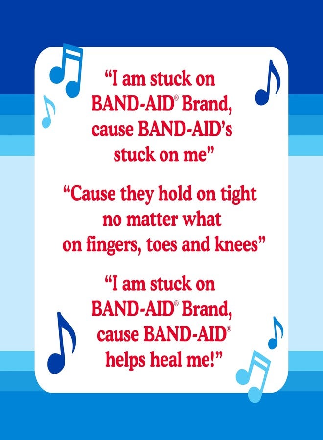 BAND-AID Brand Adhesive Bandages Flexible Fabric, Comfortable Sterile Protection & Wound Care for Minor Cuts & Burns, Jingle Anniversary Tin, Assorted Sizes, 50ct - Image 5