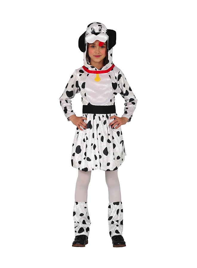 Fiestas Guirca Kids Animal Dalmatian Costume, 7-9 Years. Costume includes: Dress with hood, Legwarmers 