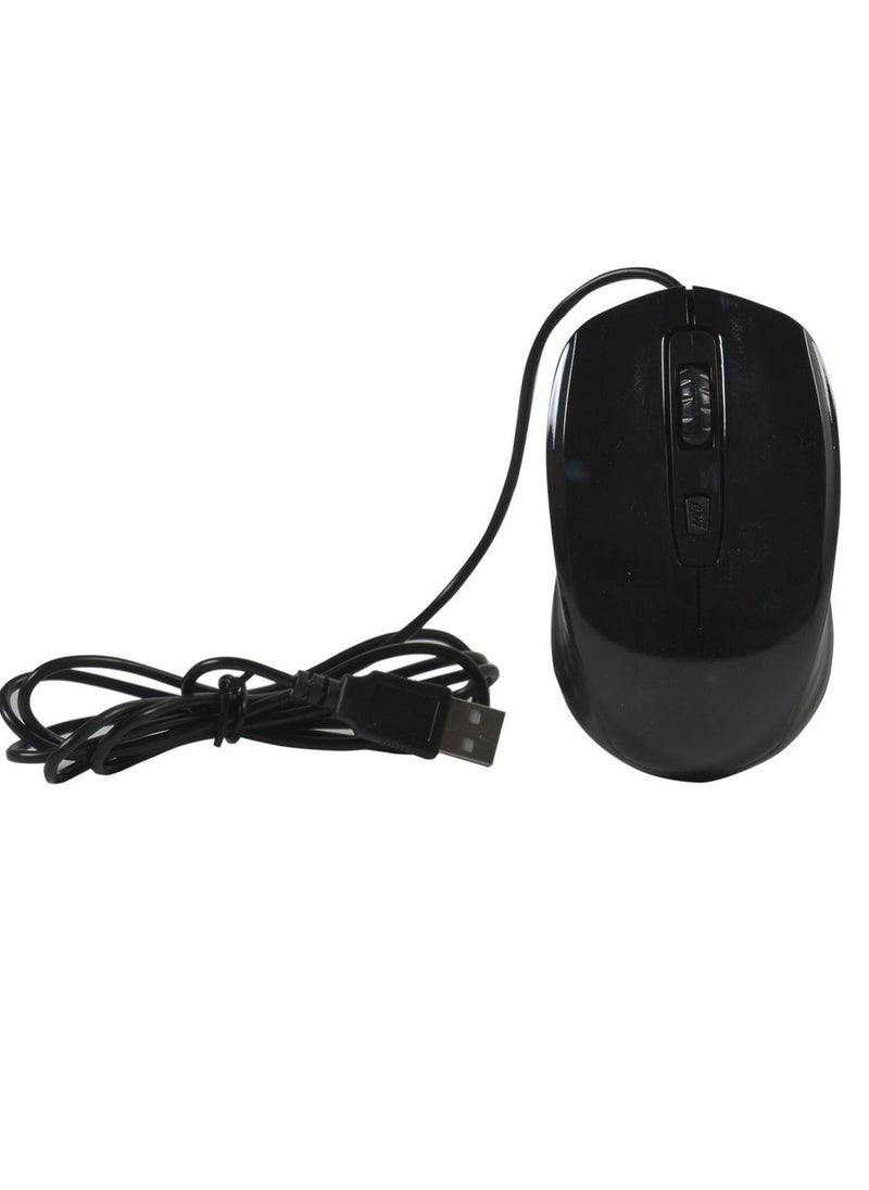 Goldfinch - GF-2610 Classic Wired Optical Mouse Black - Image 1
