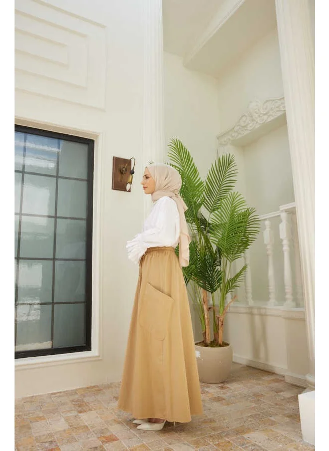 Neways 2277-YANCEPLI Mevlana Elastic Skirt Beige