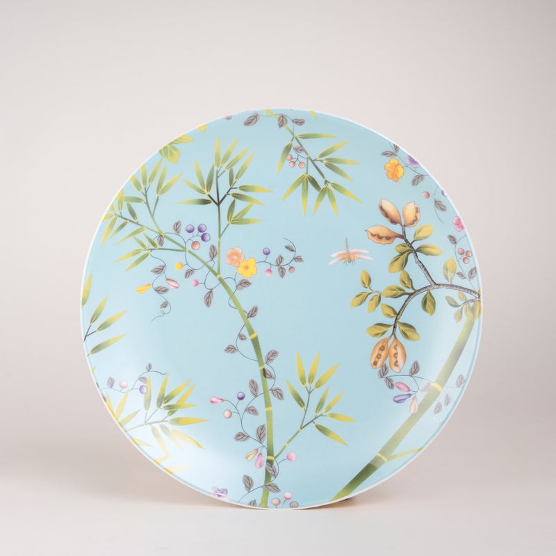 لا ميسا طقم عشاء بورسلان عالي الجودة من لا ميسا أخضر وأبيض 16 قطعة - Image 2