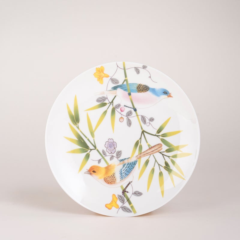 لا ميسا طقم عشاء بورسلان عالي الجودة من لا ميسا أخضر وأبيض 16 قطعة - Image 3