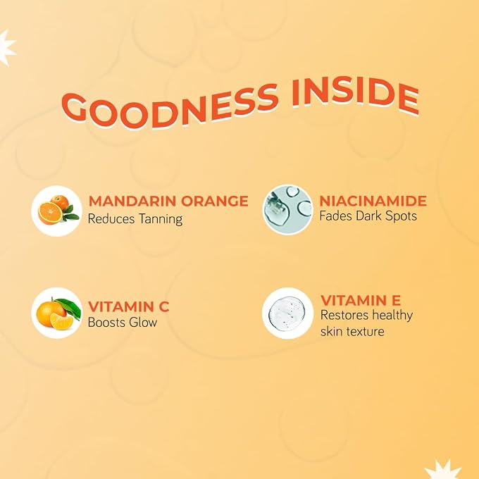 Moody Vitamin C Daily Moisturising Body Lotion Serum with Niacinamide, Mandarin Orange, Jojoba Oil for Deep Nourishing & Visibly Glowing Skin |Reduces Tan For Women & Men| 200ml - Image 3