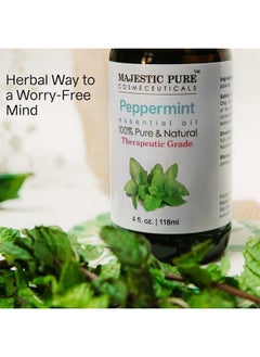 Majestic Pure Peppermint Essential Oil, Therapeutic Grade, Pure and Natural Premium Quality Oil, 4 fl oz  - Image 4