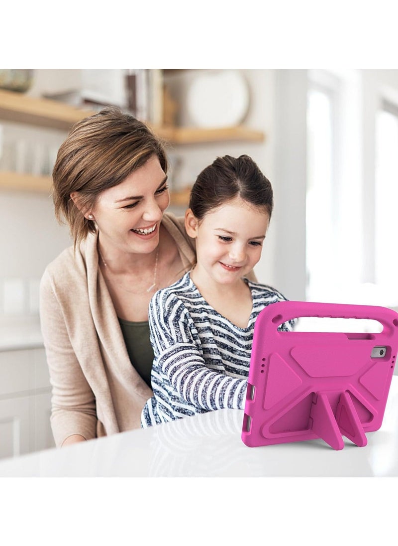 Kids Case Compatible with Lenovo Tab M9 9.0 inch 2023 (TB-310FU/TB-310XU), Light Weight Shock Proof Handle Stand Kids Friendly Protective Cover Case EV A Tablet Case (Rose Red) - Image 3