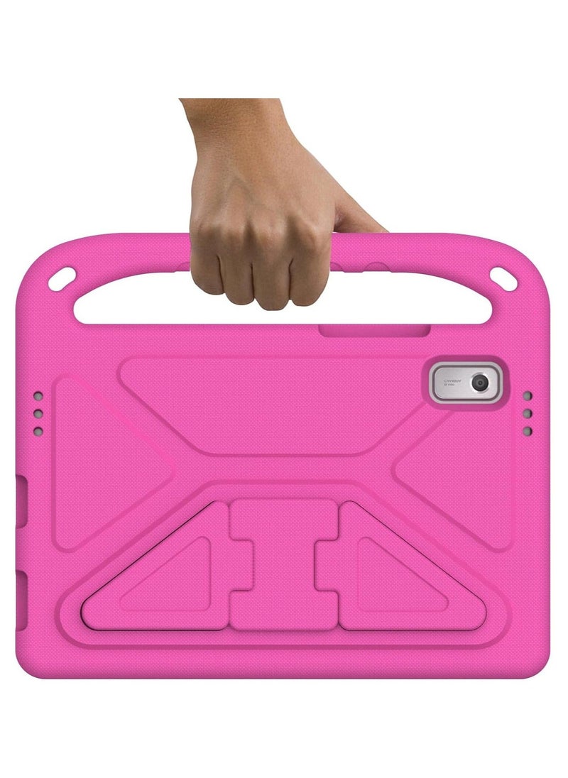Kids Case Compatible with Lenovo Tab M9 9.0 inch 2023 (TB-310FU/TB-310XU), Light Weight Shock Proof Handle Stand Kids Friendly Protective Cover Case EV A Tablet Case (Rose Red) - Image 5