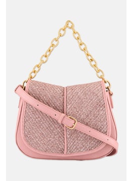 Women Textured Cross Body Bag 20 H x 26 L x 9 W cm, Pink - pzsku/Z7305361CDB25D6B94CB8Z/45/_/1737642139/63de4988-6ac9-4a10-a5de-c7c3fe958873