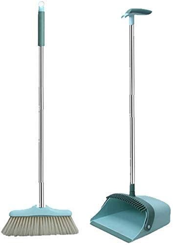 TONSYL Upgrade Version Dustpan and BrushDustpan Cleans Broom Combo Long Handle for Home Kitchen Room Office Lobby Floor Use Upright Stand Up Broom and Dustpan Set