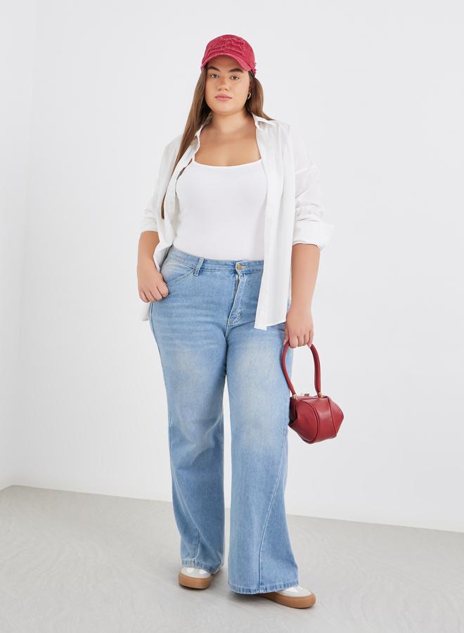 Styli Plus Size White Strappy Tank Top - Image 3