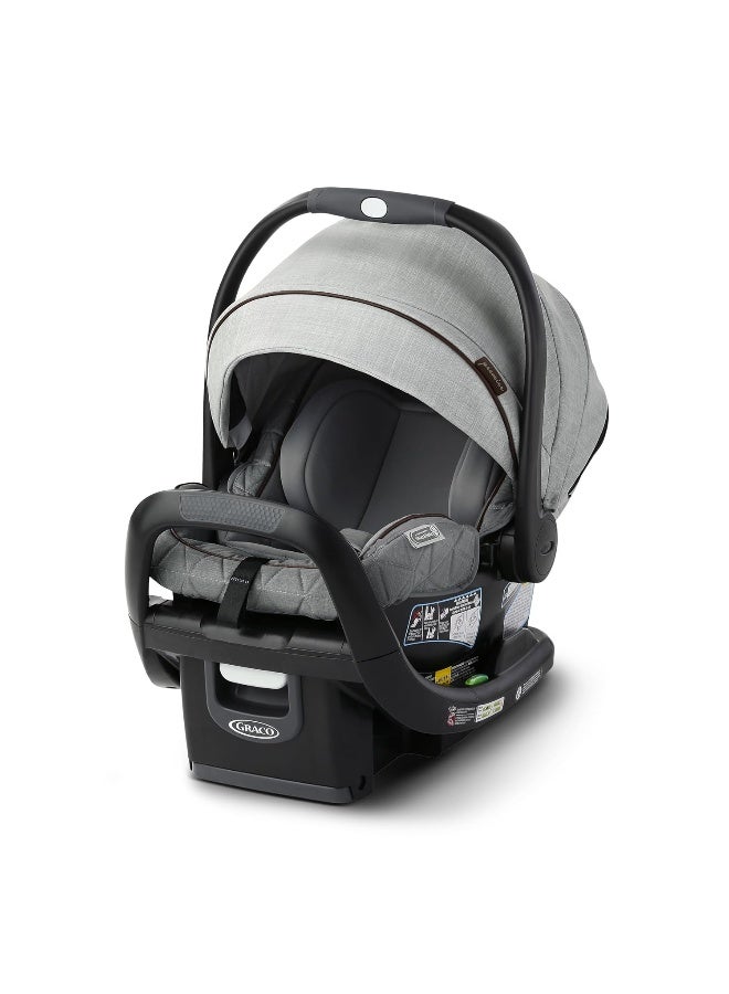 GRACO مقعد سيارة للأطفال من غراكو بريميير سنوجرايد سنوج فيت XT، مزود بشريط مضاد للارتداد لزيادة الأمان، سهل التركيب بنظام سنوج لوك، ستارة خصوصية، جيب تخزين، مقعد سيارة للأطفال، ميدتاون - Image 1